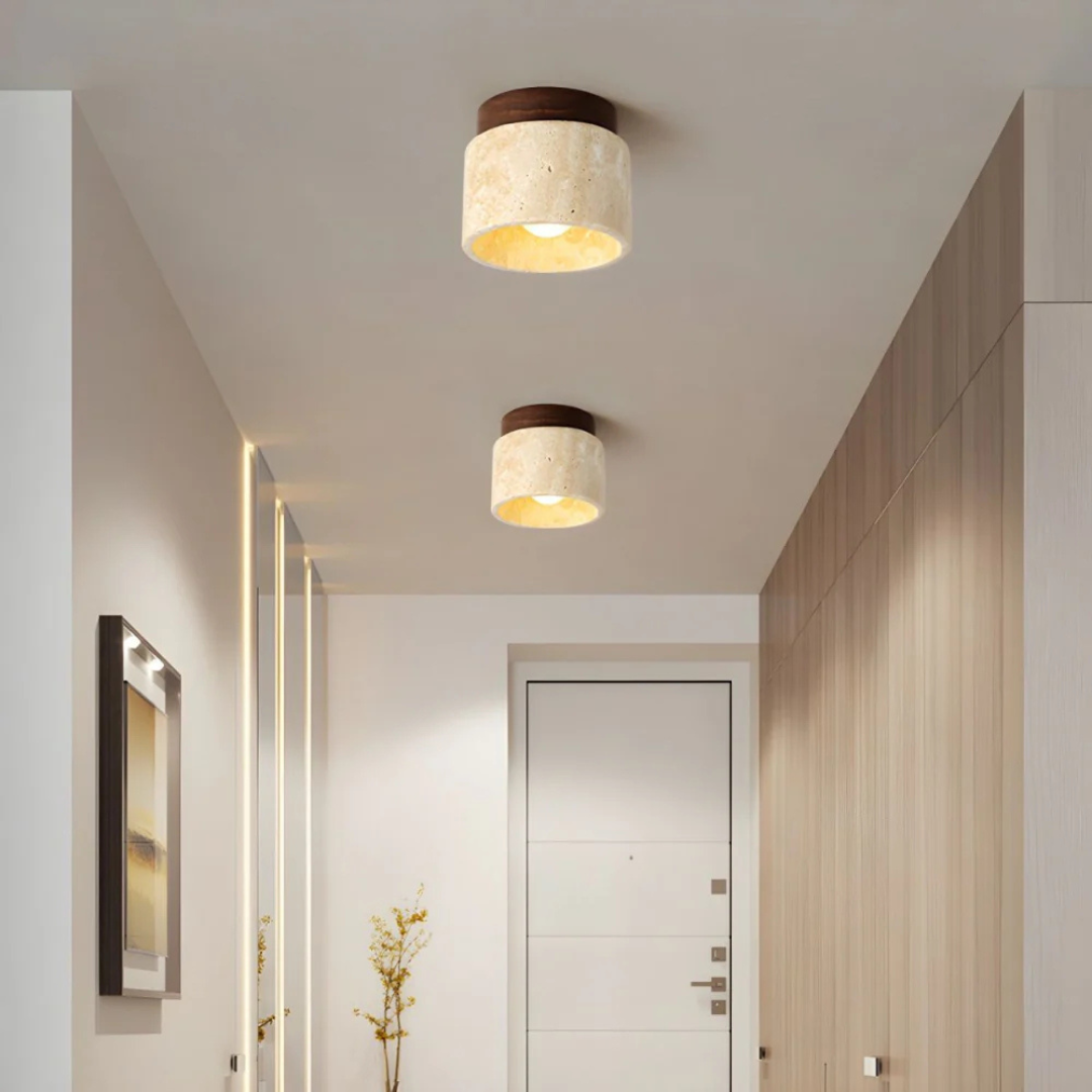 Elegant Japanese Style Ceiling Light Fixture - Image 1