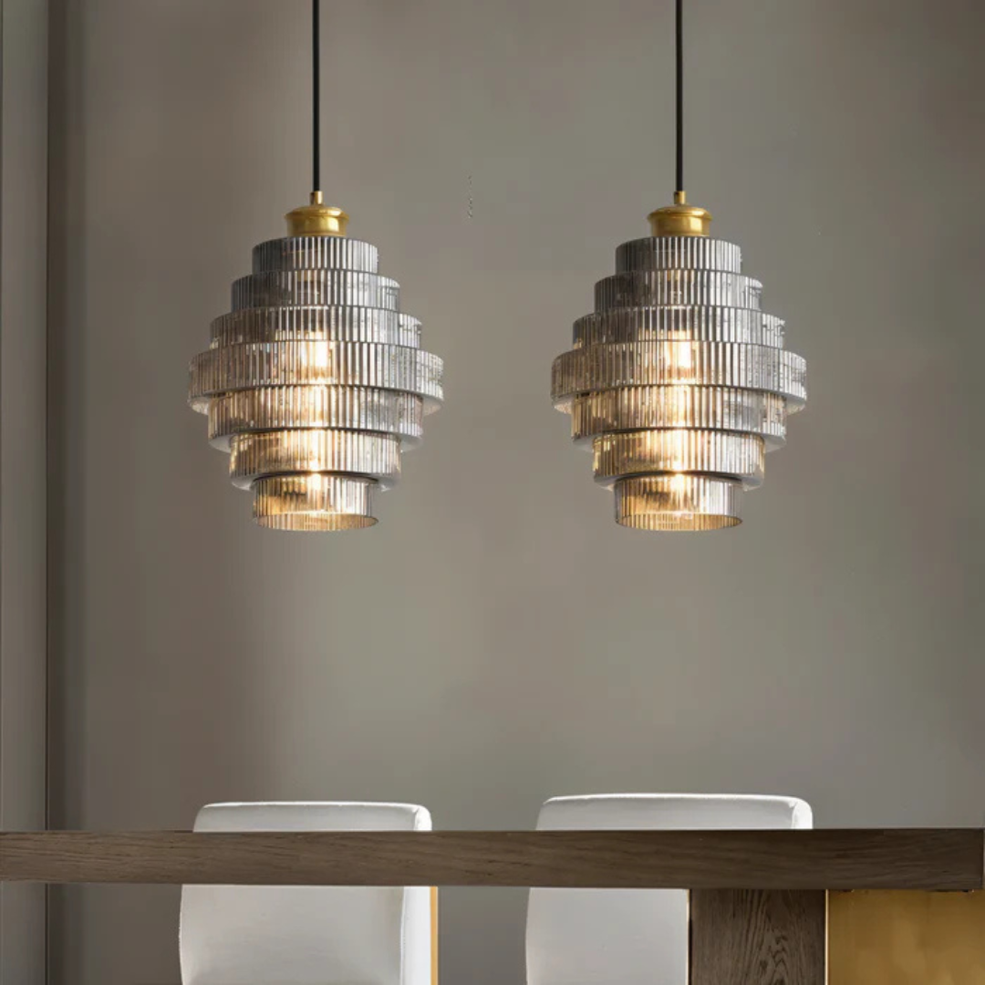 Elegant Retro Glass Ceiling Light Fixture - Image 2