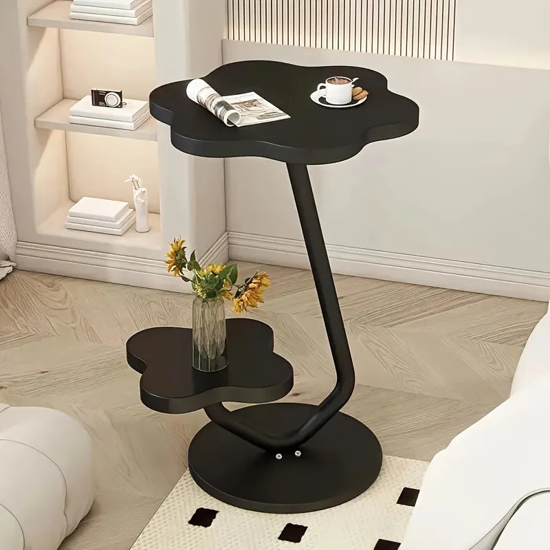 Stylish Floral Design End Table with Storage - Image 6
