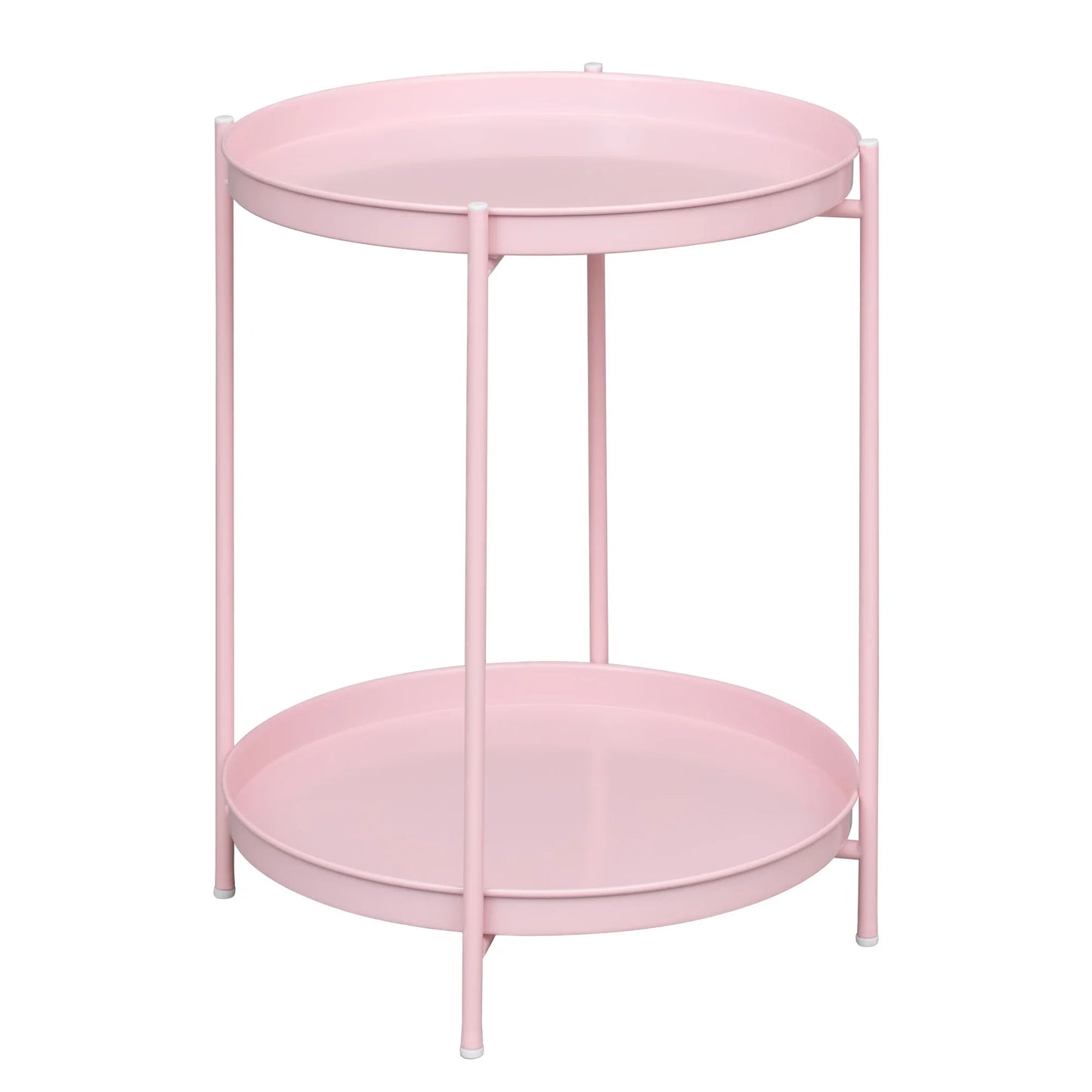 Stylish Round Metal Side Table with Storage - Image 10