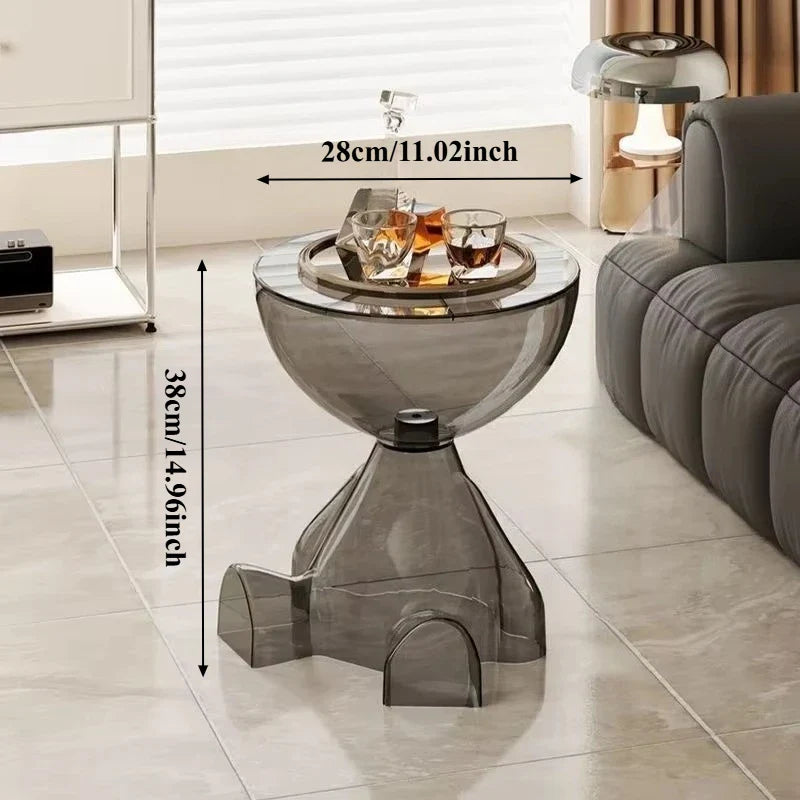 Transparent Space-Saving Side Table for Modern Interiors - Image 2