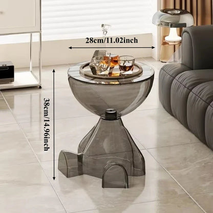 Transparent Space-Saving Side Table for Modern Interiors - Image 2