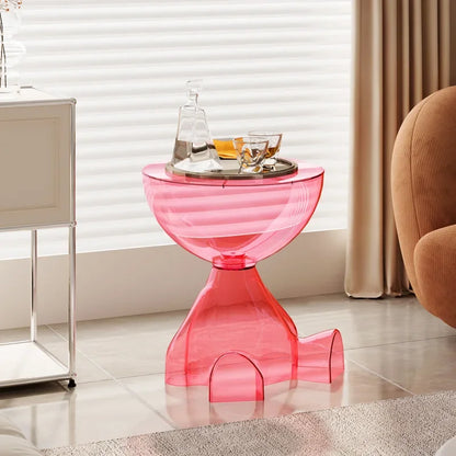Transparent Space-Saving Side Table for Modern Interiors - Image 4